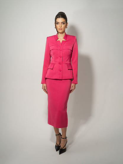 Time for Romance Blazer & Skirt Suit by Tia Dorraine Women's Luxury Fashion Designer Clothing Brand