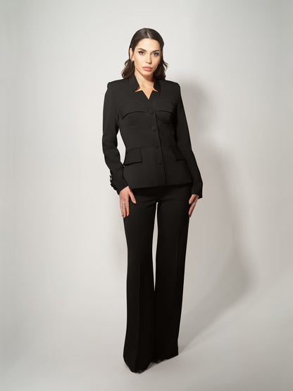 Time for Romance Tailored Suit - Black