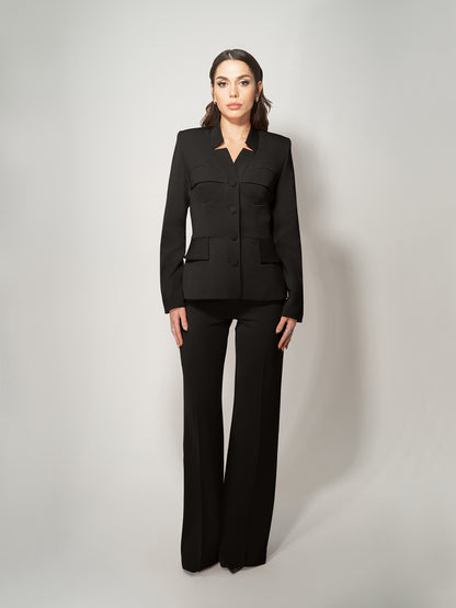 Time for Romance Tailored Suit - Black