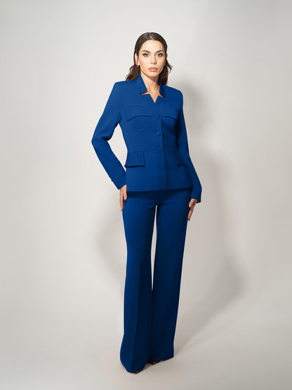 Time for Romance Tailored Suit - Azure Blue
