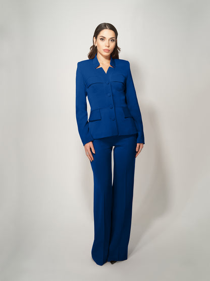 Time for Romance Tailored Suit - Azure Blue
