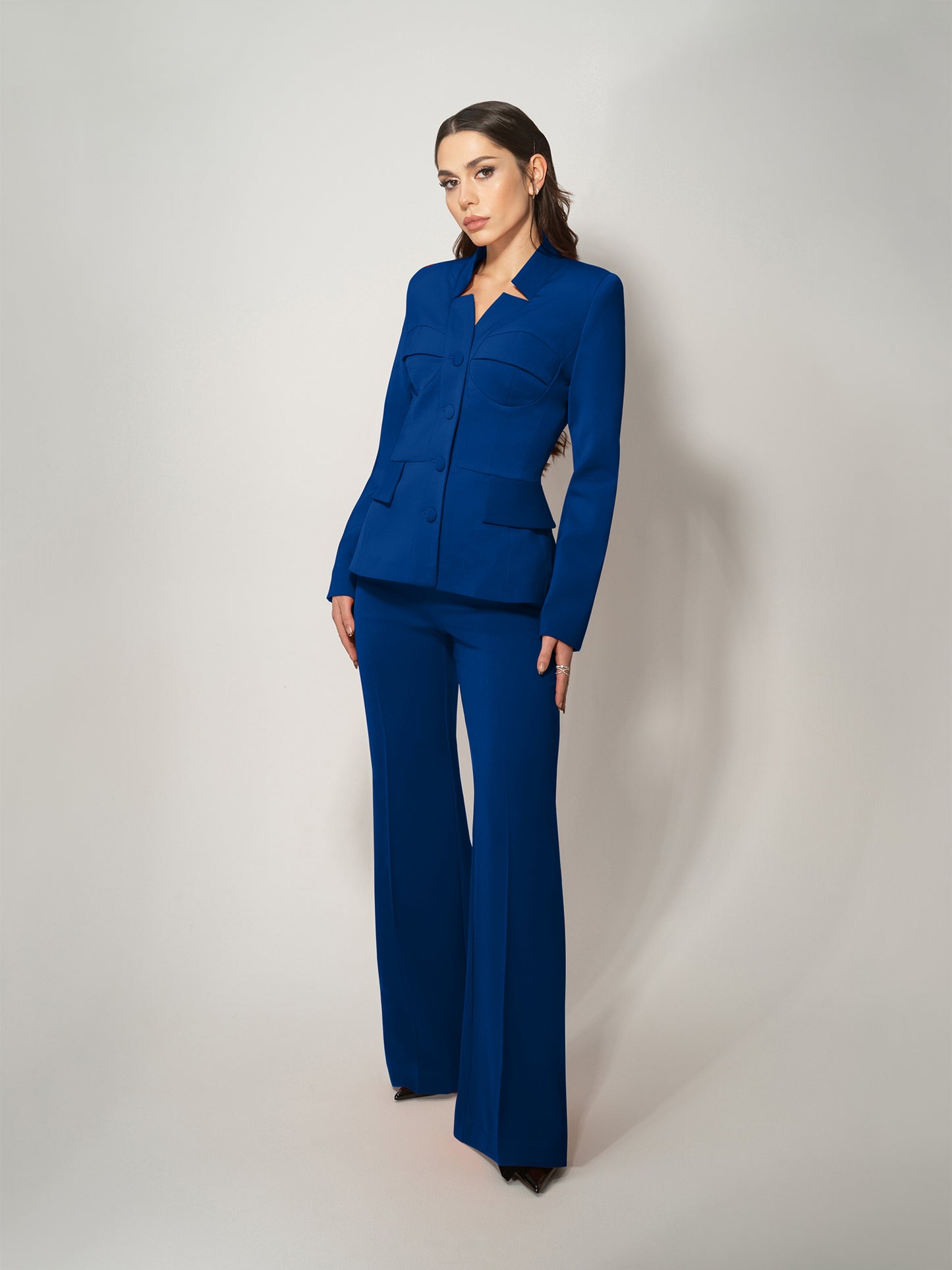 Time for Romance Tailored Suit - Azure Blue
