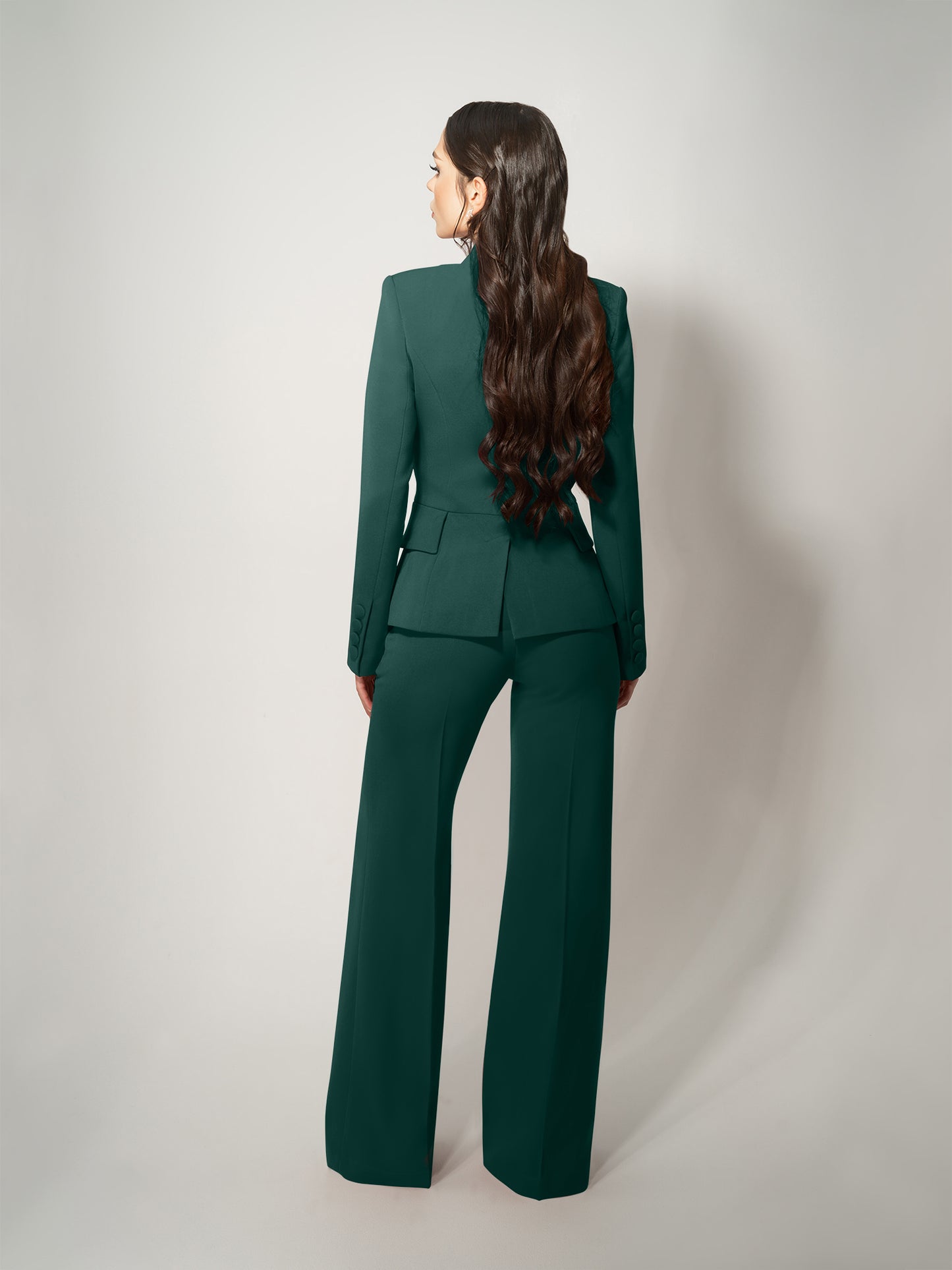 Time for Romance Tailored Suit - Dark Green