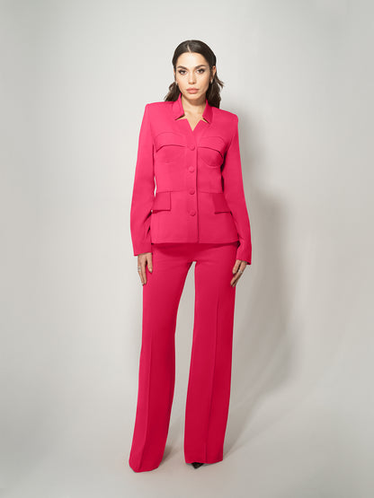 Time for Romance Tailored Suit - Hot Pink