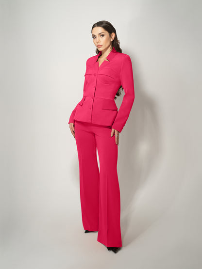 Time for Romance Tailored Suit - Hot Pink