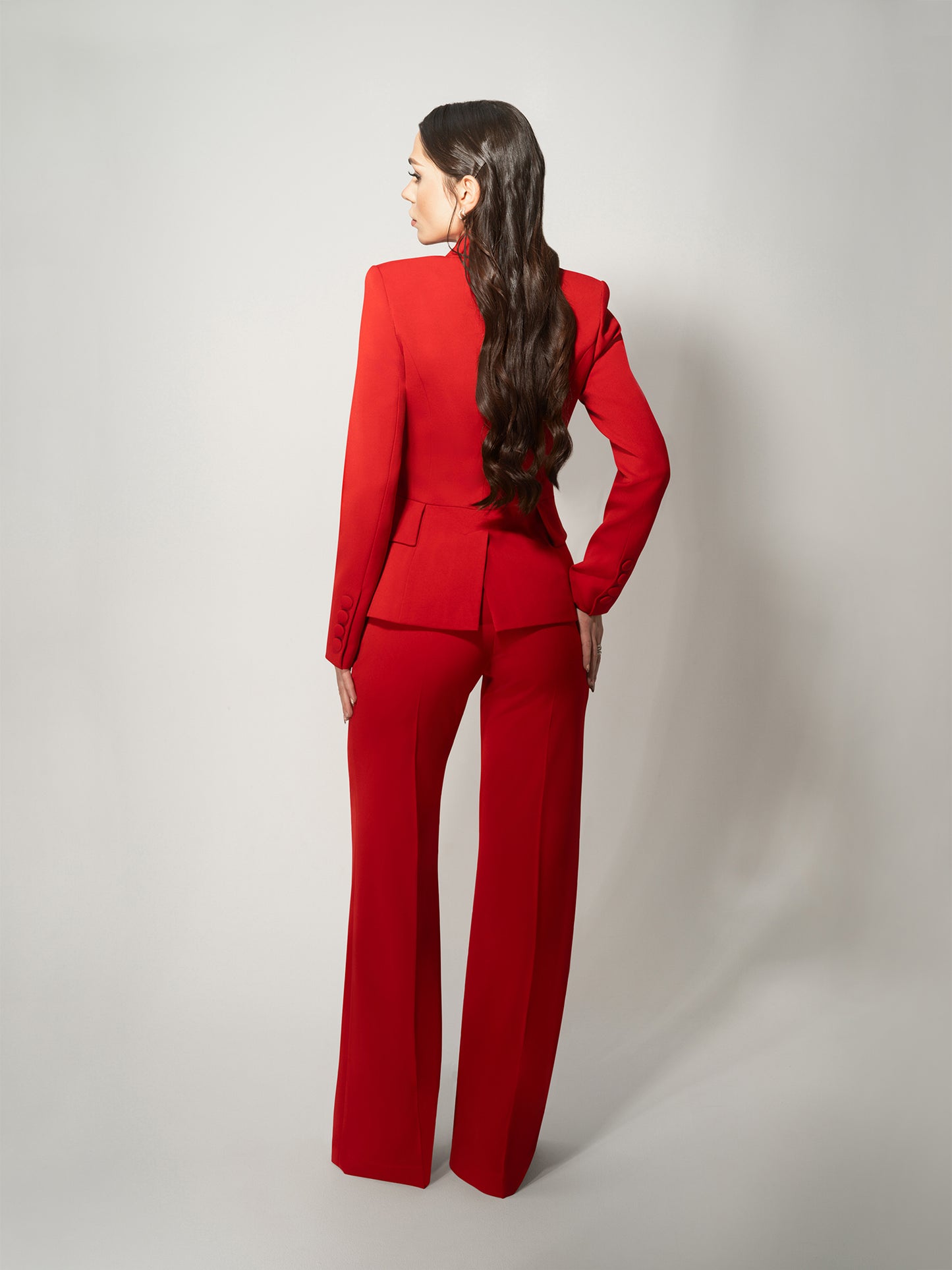 Time for Romance Tailored Blazer - Fierce Red
