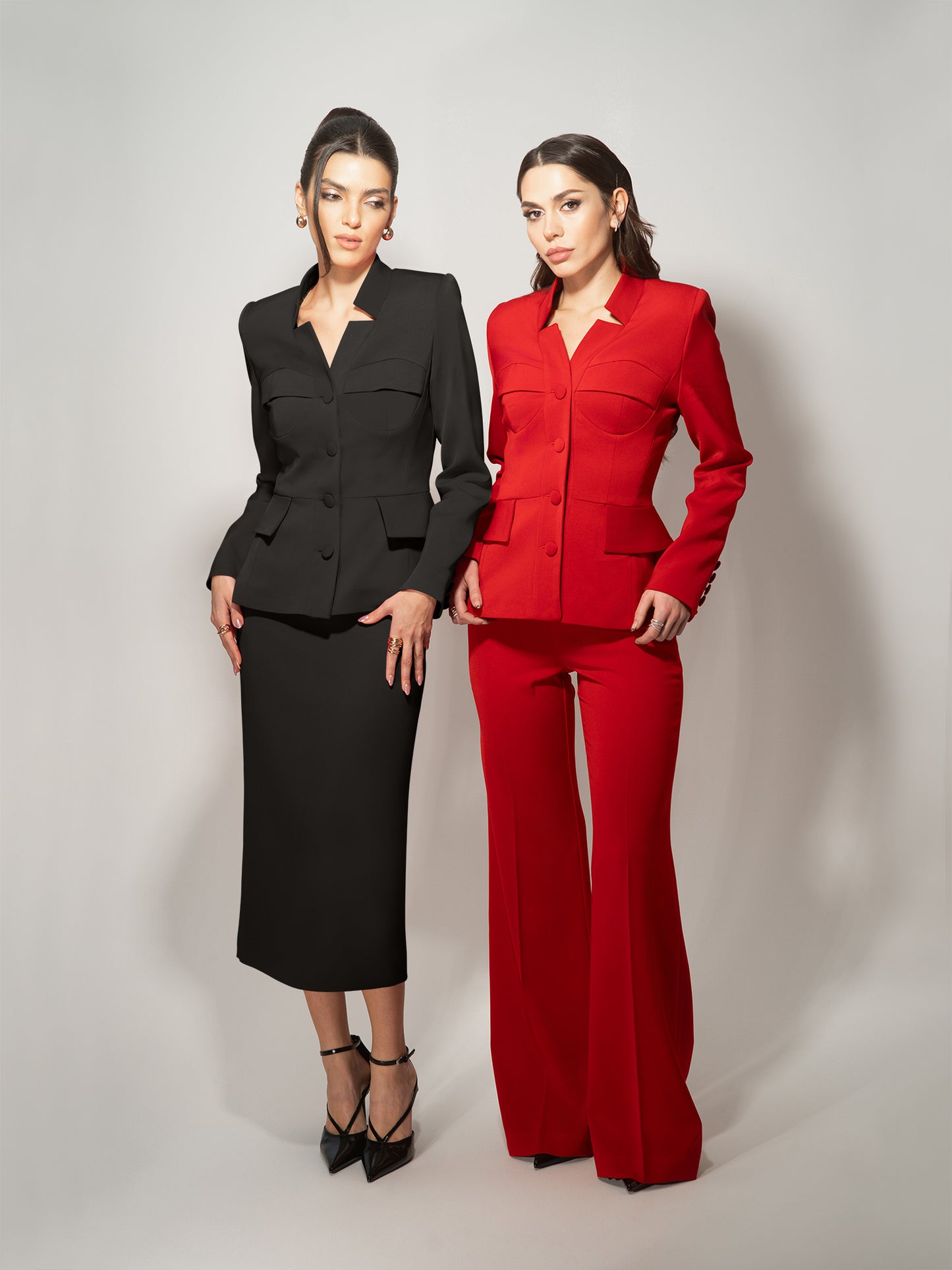 Time for Romance Tailored Blazer - Fierce Red