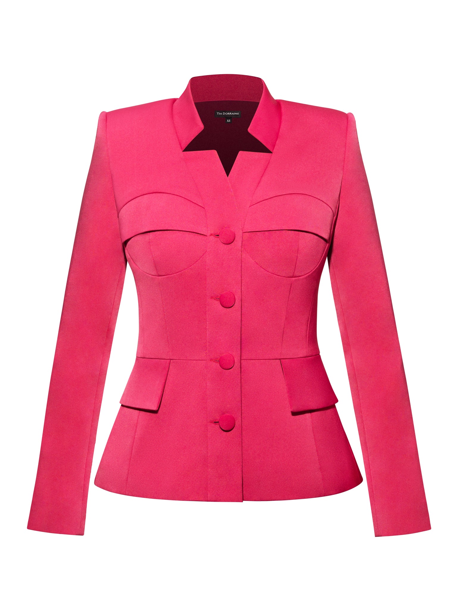 Time for Romance Tailored Blazer - Hot Pink by Tia Dorraine Women's Luxury Fashion Designer Clothing Brand