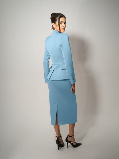 Time for Romance Tailored Blazer - Light Blue