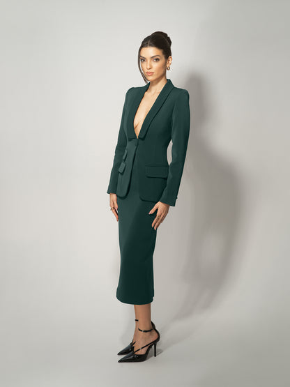 Vision Tailored Blazer & Skirt Suit by Tia Dorraine Women's Luxury Fashion Designer Clothing Brand