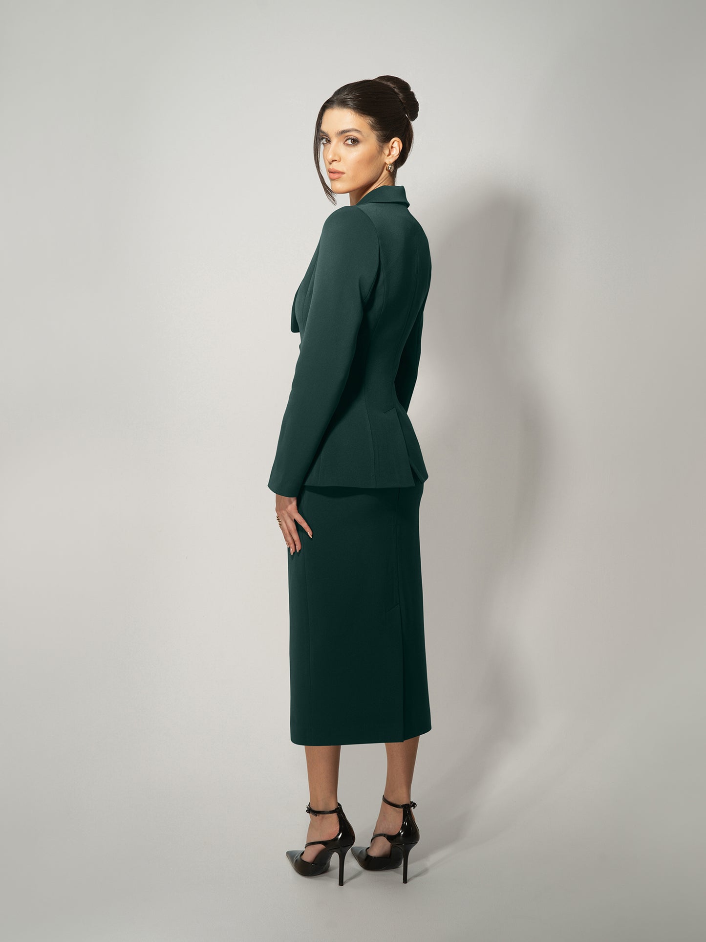 Vision Tailored Blazer & Skirt Suit by Tia Dorraine Women's Luxury Fashion Designer Clothing Brand