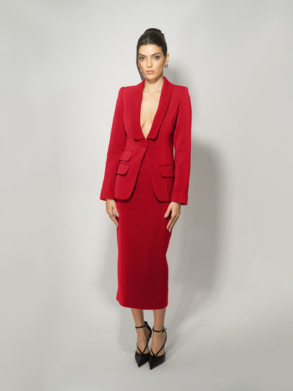 Vision Tailored Blazer & Skirt Suit by Tia Dorraine Women's Luxury Fashion Designer Clothing Brand