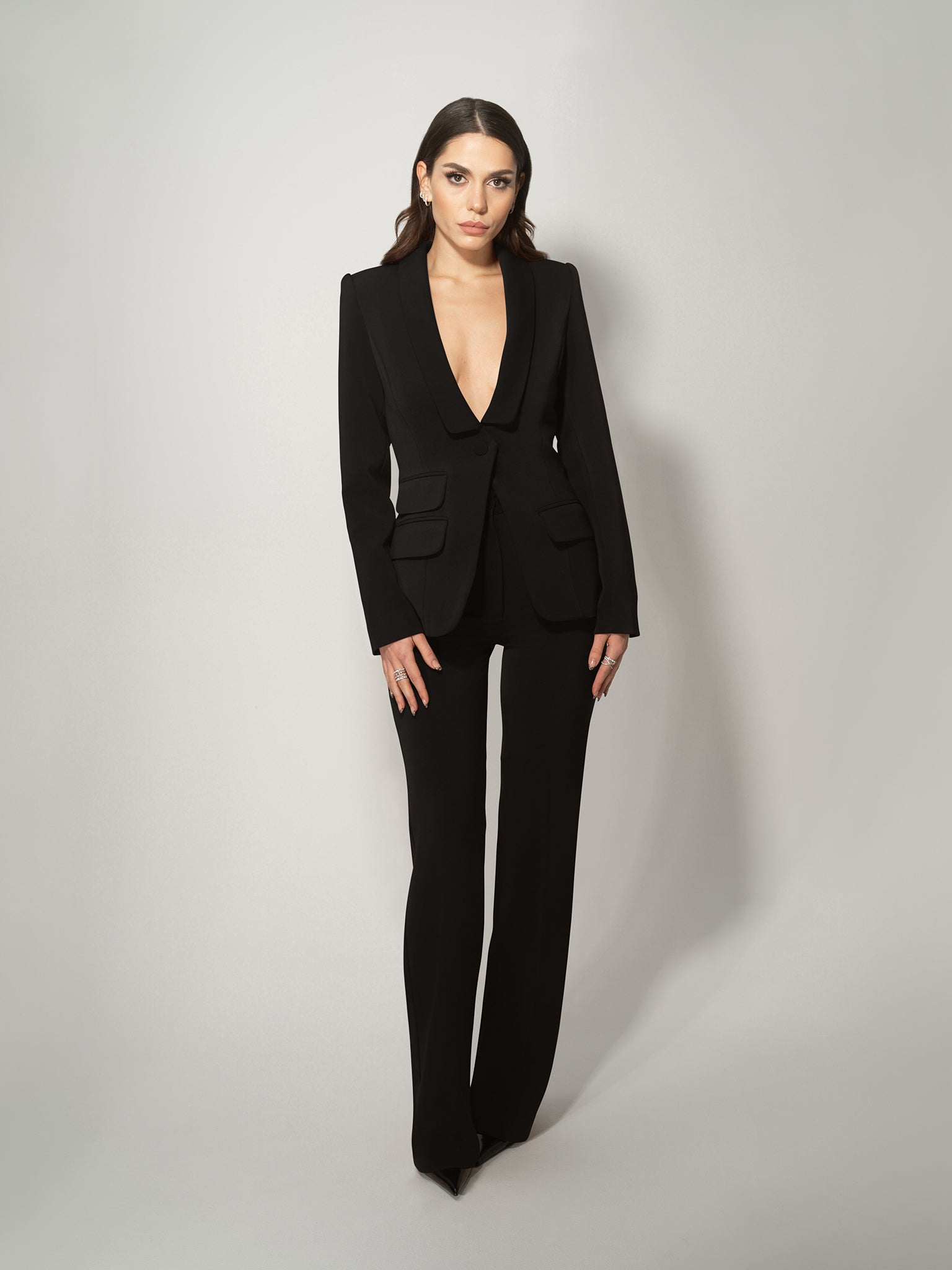 Vision Tailored Blazer & Trousers Suit - Black Black / XL Vision Tailored Blazer & Trousers Suit - Black Black / XL