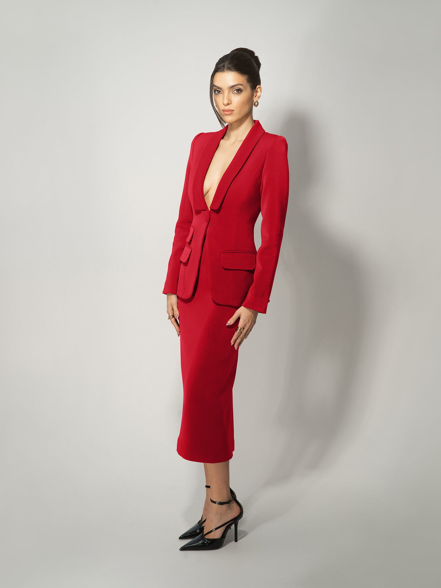 Vision Timeless Single-Breasted Blazer by Tia Dorraine Women's Luxury Fashion Designer Clothing Brand