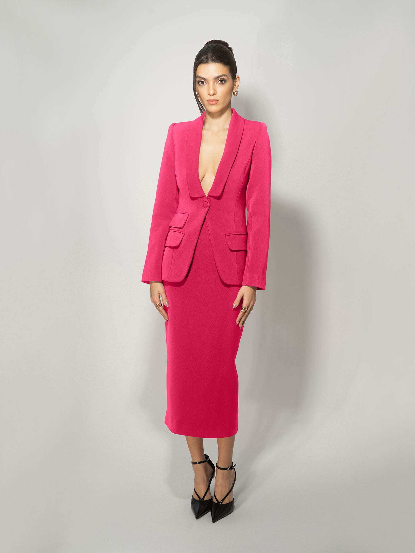 Vision Timeless Single-Breasted Blazer by Tia Dorraine Women's Luxury Fashion Designer Clothing Brand