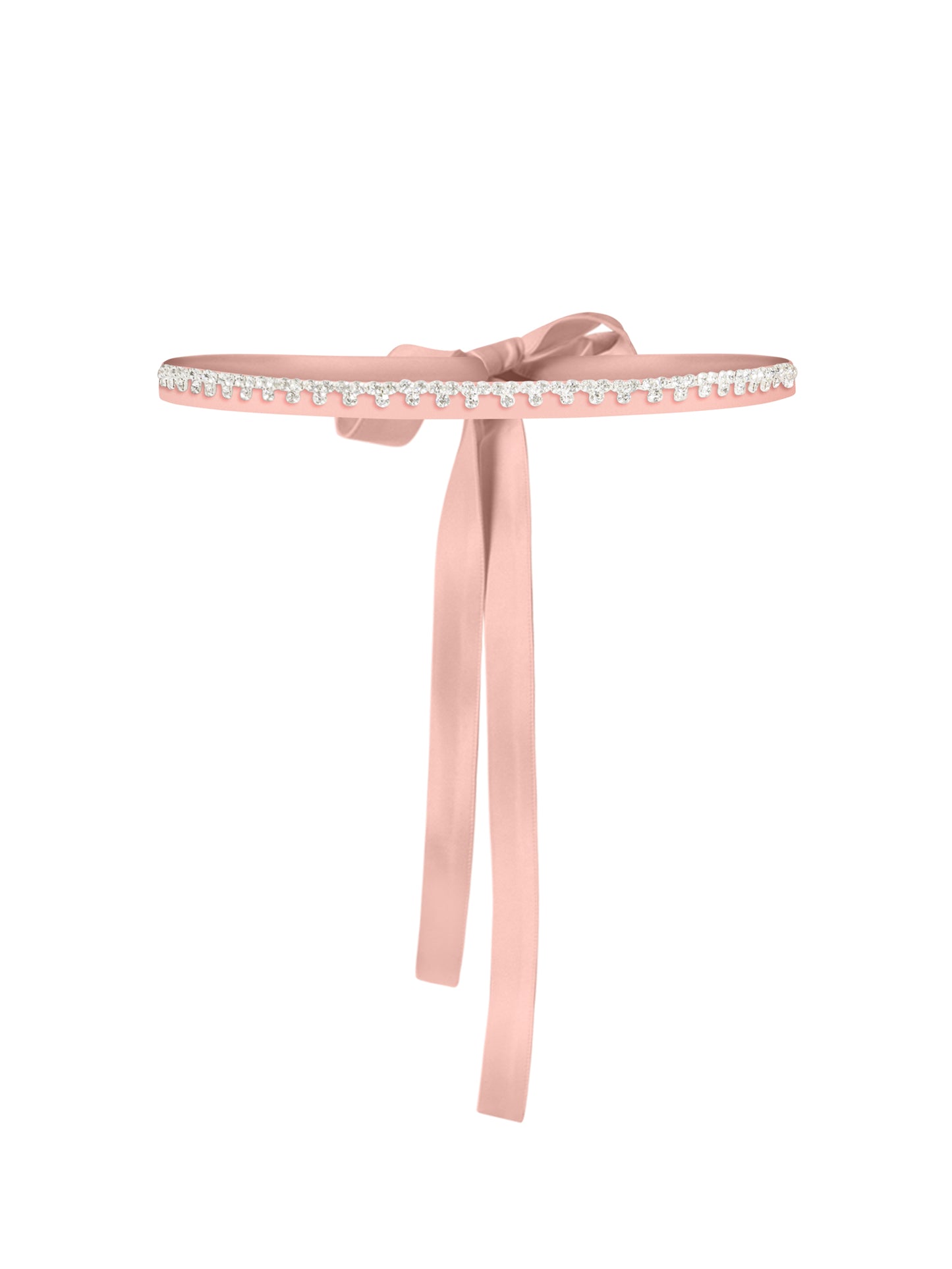 Crystal-Embellished Belt - Blush