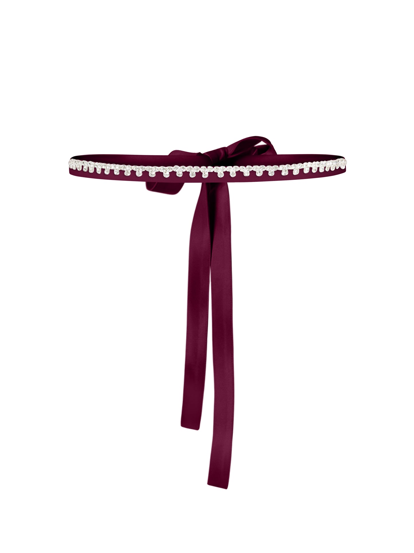 Crystal-Embellished Belt - Dark Purple