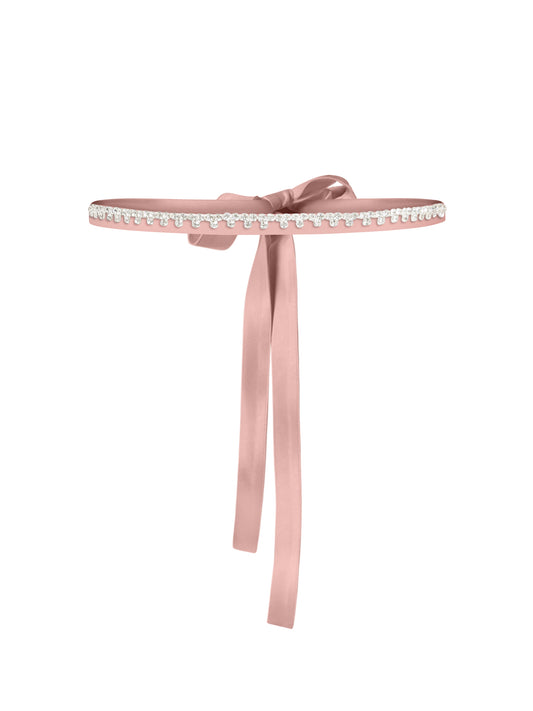 Crystal-Embellished Belt - Rose Gold
