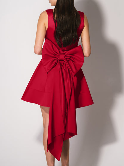 Statement Bow Belt - Fierce Red
