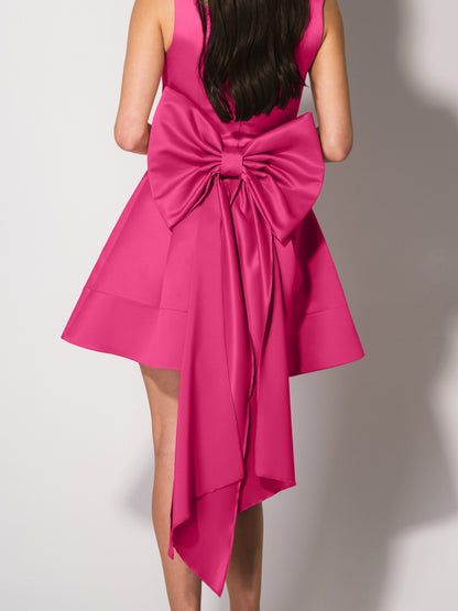 Statement Bow Belt - Hot Pink