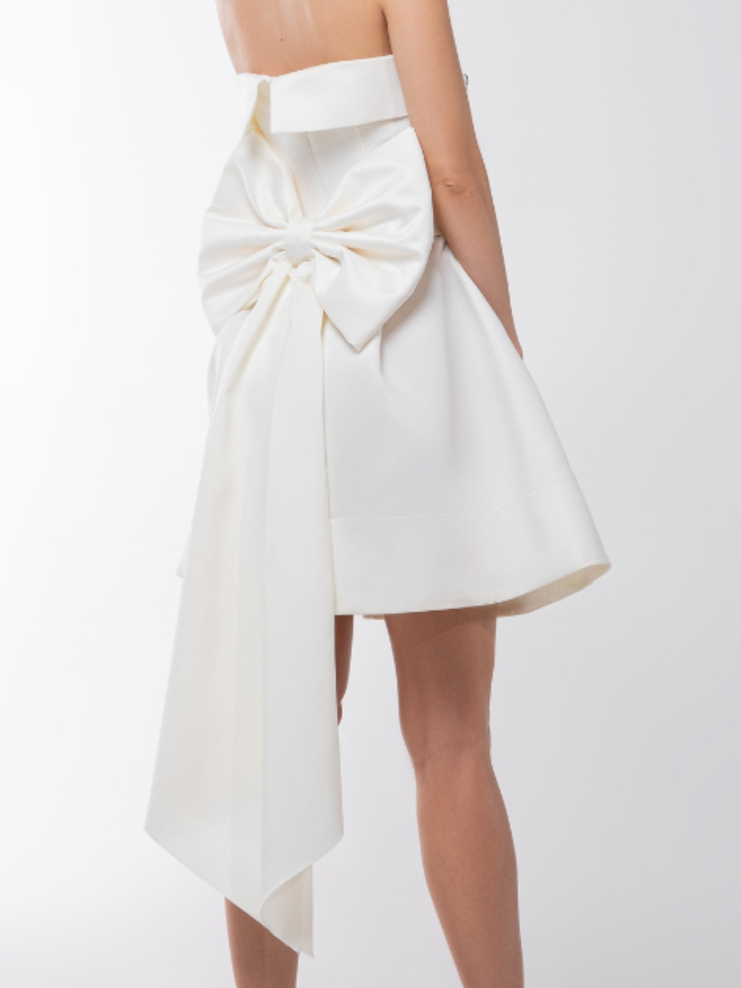 Statement Bow Belt - Pearl White