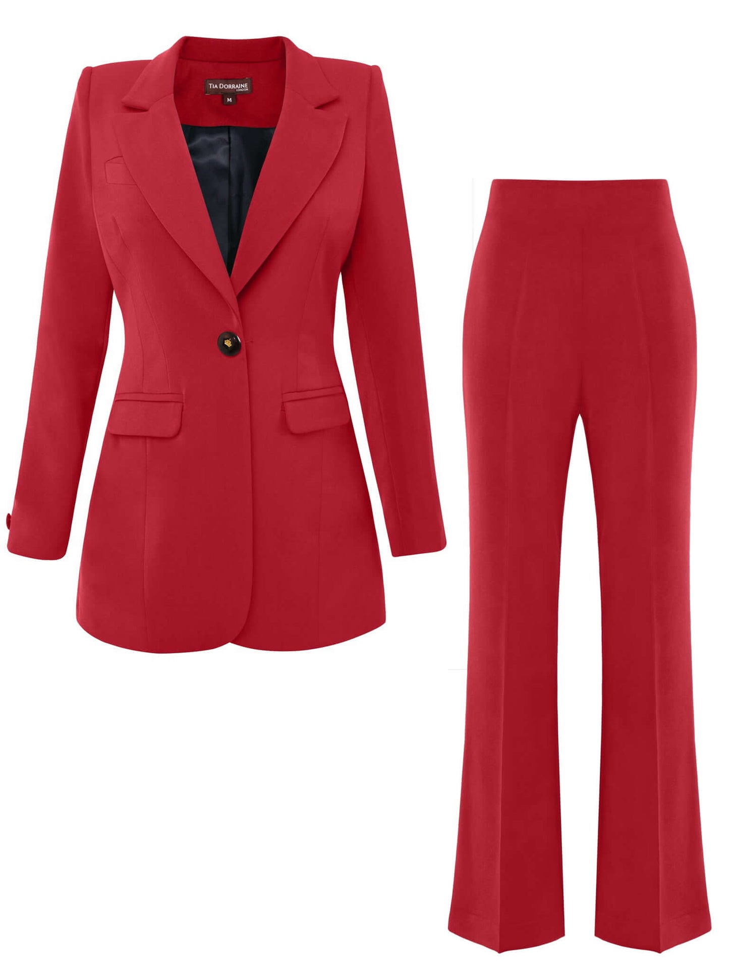 Fierce Red Timeless Power Suit by Tia Dorraine Women's Luxury Fashion Designer Clothing Brand