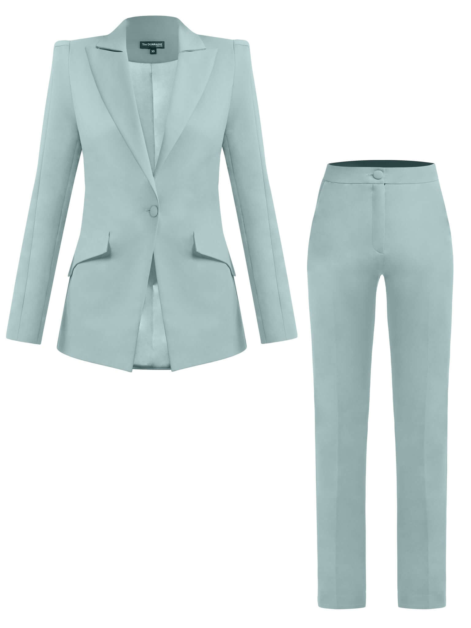 Fantasy Tailored Suit - Light Blue by Tia Dorraine Women's Luxury Fashion Designer Clothing Brand