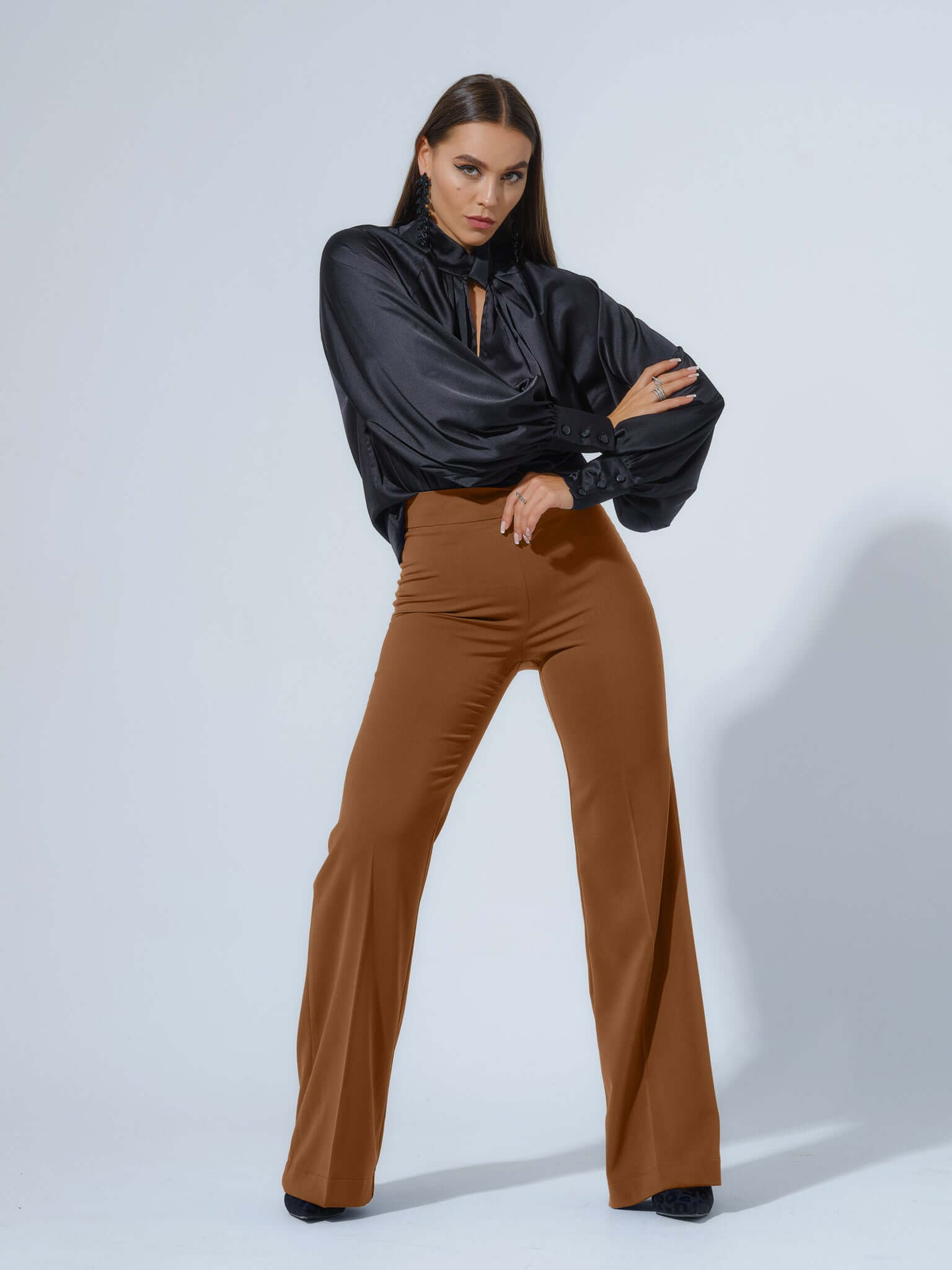 ASOS DESIGN extreme flare trousers in black | ASOS
