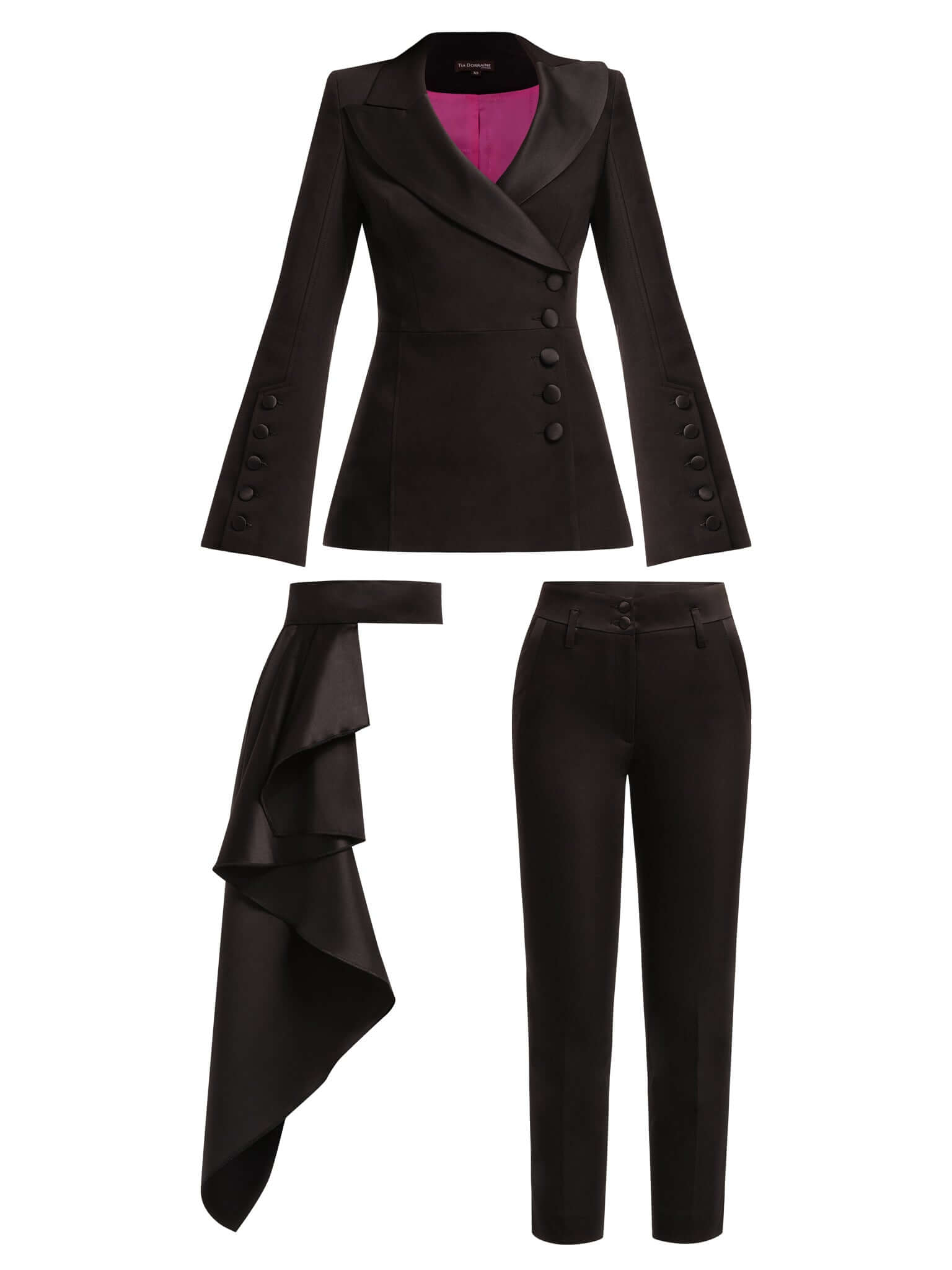 Chic Impressions Three-Piece Power Suit by Tia Dorraine Women's Luxury Fashion Designer Clothing Brand