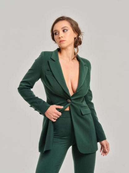 Emerald Dream Timeless Power Suit by Tia Dorraine Women's Luxury Fashion Designer Clothing Brand