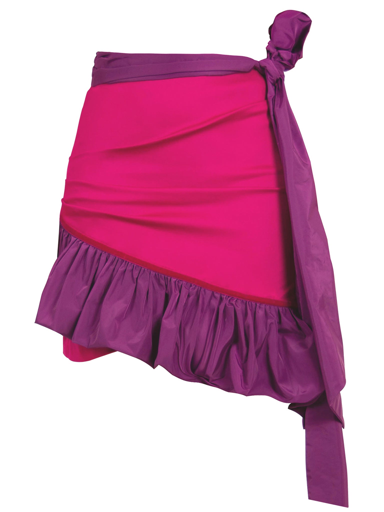 Ruffles Please Asymmetric Mini Skirt - Pink by Tia Dorraine Women's Luxury Fashion Designer Clothing Brand
