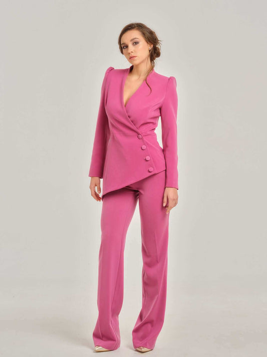 Sweet Desire Asymmetric Power Suit by Tia Dorraine Women's Luxury Fashion Designer Clothing Brand